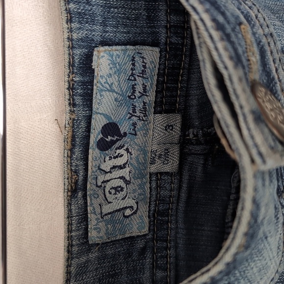 Jolt Blue Denim Frill Midi Skirt Size 3 - Picture 4 of 4